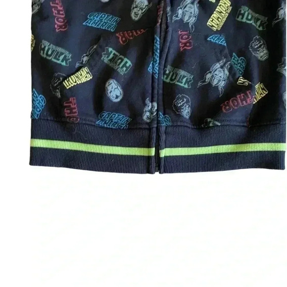Marvel zip up jacket & hood. Thor captain America Hulk Ironman SZ 5 - Picture 5 of 10